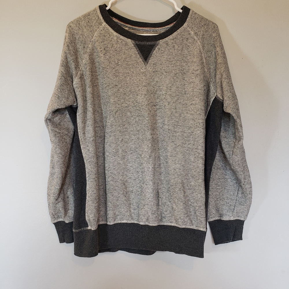 Jachs mens gray sweater crew neck pullover casual size L